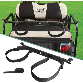 Universal Golf Bag Attachment Golf Bag Holder Bracket Rack for Rear Filp Seat Kit Compatible whith Yamaha G2-G29 EZGO TXT RXV Club Car DS Precedent Icon EV Star Adjustable No-drilling Required
