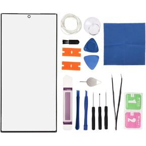 Front Outer Glass Screen Outer Lens Screen Replacement Kit for Samsung Galaxy S23 Ultra, Phone Screen Assembly Front Outer Glass Lens Replacement with Repair Tools Kit