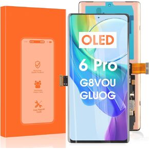 OLED LCD Display for Google Pixel 6 Pro Screen Replacement for Pixel 6 Pro G8VOU GLUOG 6.7" Digitizer Touch Screen Assembly with Tools（Black）