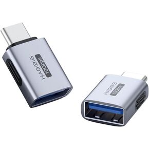 Hagibis USB to USB C Adapter, 10Gbps USB C Female to USB A 3.2 Gen2 Male High-Speed Data Transfer for iPhone 15 MacBook Pro Air, Other Type C or Thunderbolt Devices (TUA03)