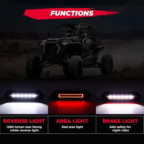KEMIMOTO XP 1000 Rear Tail Light, 2000LM LED Brake Light Bar 3rd Brake light Compatible with Polaris RZR XP 1000 XP4 Turbo 2019-2023 2024 Accessories in Saudi Arabia