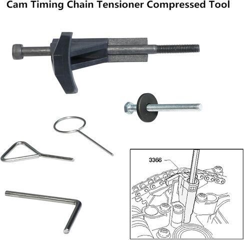 DPTOOL Camshaft Timing Lock Tool Compatible with Audi VW 2.0 FSi Petrol Engine T10252 T10115 T10020 with T40080 Socket in Saudi Arabia