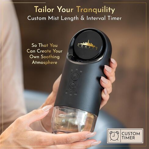 موزع روائح الزيوت العطرية بدون ماء في الحائط للمخرج من Crafts And The City - مجموعة روائح فاخرة لاسلكية لاسلكية للمنزل والمنزل والغرف والفندق والسفر - بخاخات رذاذ الهواء البارد الكهربائية الصغيرة in Kuwait