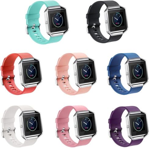 Fitbit Blaze Watch Bands, 8PCS Soft Silicone Watch Band for Fitbit Blaze Smartwatch Replacement Blaze Bands for Women Men in Kuwait