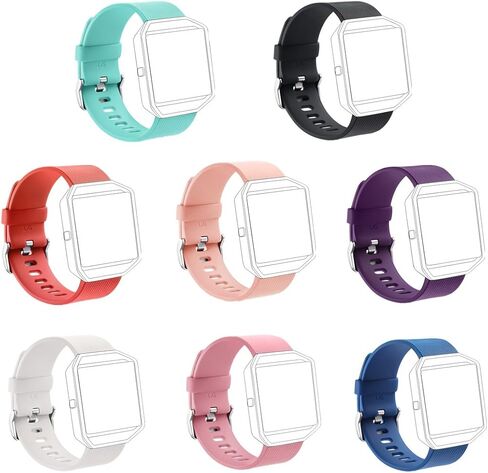 Fitbit Blaze Watch Bands, 8PCS Soft Silicone Watch Band for Fitbit Blaze Smartwatch Replacement Blaze Bands for Women Men in Kuwait
