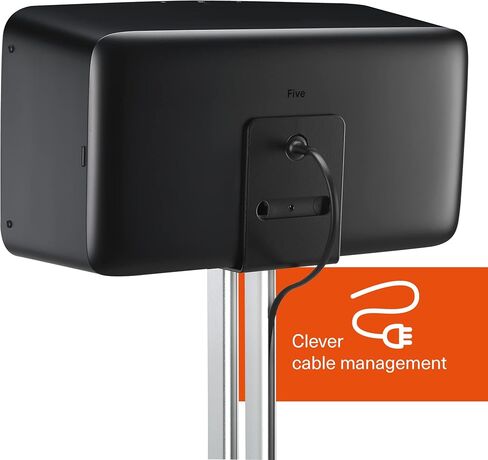 حامل أرضي ممتاز لـ Sonos Five - Play: 5 حامل مكبرات صوت مصنوع يدويًا من الألومنيوم المبثوق والفولاذ المقطوع بالليزر - أبيض in Saudi Arabia