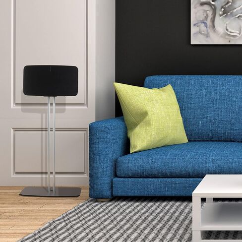 حامل أرضي ممتاز لـ Sonos Five - Play: 5 حامل مكبرات صوت مصنوع يدويًا من الألومنيوم المبثوق والفولاذ المقطوع بالليزر - أبيض in Saudi Arabia