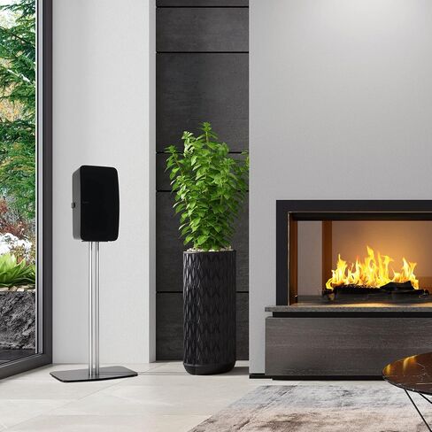 حامل أرضي ممتاز لـ Sonos Five - Play: 5 حامل مكبرات صوت مصنوع يدويًا من الألومنيوم المبثوق والفولاذ المقطوع بالليزر - أبيض in Saudi Arabia