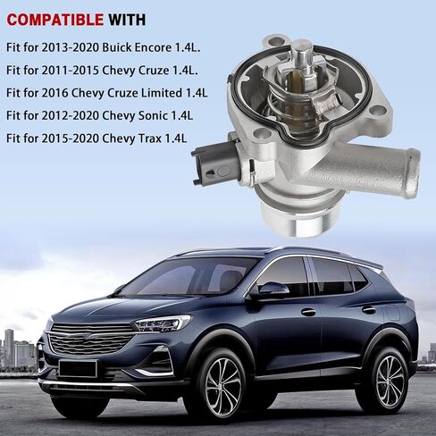ZONFANT ترقية مجموعة مبيت منظم حرارة مبرد المحرك الألومنيوم متوافقة مع Chevy Cruze 2011-2016 Sonic 2012-2020 Trax 2013-2021 Buick Encore 2013-2020، استبدال #25200455 55565336 902-808 in Kuwait