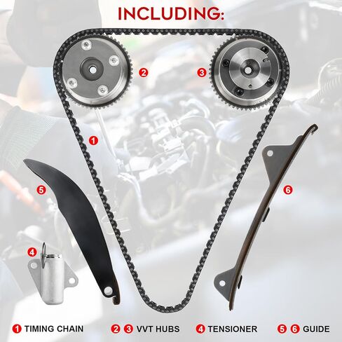 PUENGSI Engine Timing Chain Kit Compatible with 2012-2014 Hyundai Elantra 1.8L Sonata I40 2.0L, 2013 Hyundai Elantra Coupe 1.8L, 2014-2016 Kia Forte Forte Koup 1.8L Soul 2.0L Forte & More in Saudi Arabia
