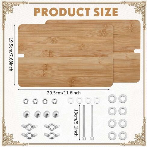 Sasylvia Bamboo Wood Book Press Portable Book Binding Press Bookbinding Press Including 2 Boards with Screw Nut Bolt Flat Washers for Bookbinding Office Supplies Kit (11.6 x 7.9 Inches) in Saudi Arabia