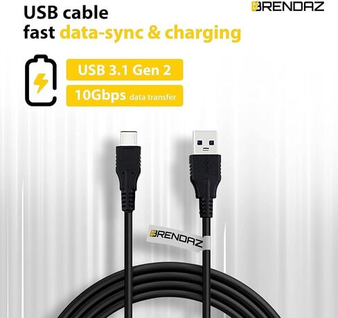 كابل USB (USB C) بيانات الطاقة والمزامنة متوافق مع كاميرا FUJIFILM GFX100 II متوسطة الحجم بدون مرآة، كاميرا X-T5 بدون مرآة (USB C إلى A) in Kuwait