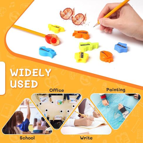 80 قطعة من مبراة أقلام الرصاص، مبراة يدوية صغيرة على شكل حيوانات كرتونية، مبراة يدوية صغيرة محمولة ملونة للوازم المدرسية in Kuwait
