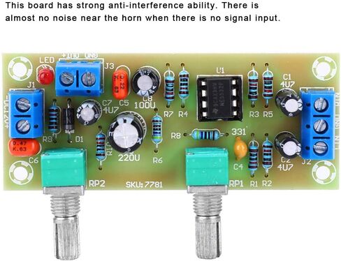 Pre-Amplifier Board, Stereo Audio Preamplifier Board Low-Pass Filter Bass Tone Subwoofer DC10-24V, Perfect for DIY Work,Inductors, Coils and Filters in Saudi Arabia