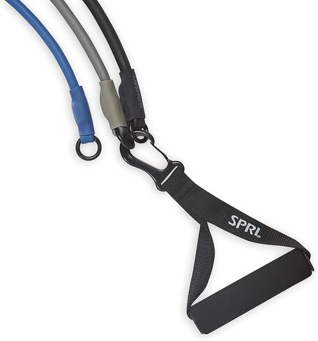 طقم حزام المقاومة SPRI سلك تمرين 3 في 1 | أربطة سهلة التركيب، مقابض إسفنجية مريحة، دليل التمرين متضمن in Kuwait