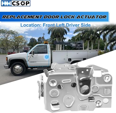 مجموعة مزلاج قفل الباب الجانبي للسائق الأمامي الأيسر لسيارة Chevy GMC C1500 C2500 C3500 K1500 K2500 K3500 S10 S15 Tahoe Suburban Kodiak Safari Yukon Truck Pickup 1985-2002 يستبدل #940-102 16631627 in Saudi Arabia