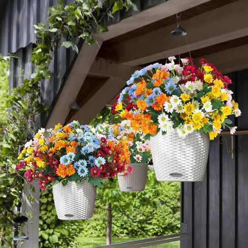 Artificial Silk Daisy Flowers,6 Bundle Silk Daisy, Artificial Daisy for Home Decoration, Fake Wildflowers Spring Flowers for Wedding Outdoor and Indoor Decoration (6, Multiple Color) in Saudi Arabia