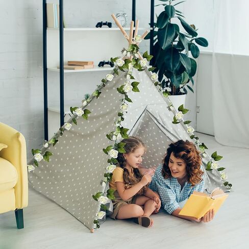 5 عبوات من إكليل الورد المزيف بطول 40 قدمًا، من الحرير الاصطناعي لزهرة الورد الأبيض، إكليل الزهور المعلقة، سلسلة زهور الزفاف لتزيين حديقة الحفلات in Kuwait