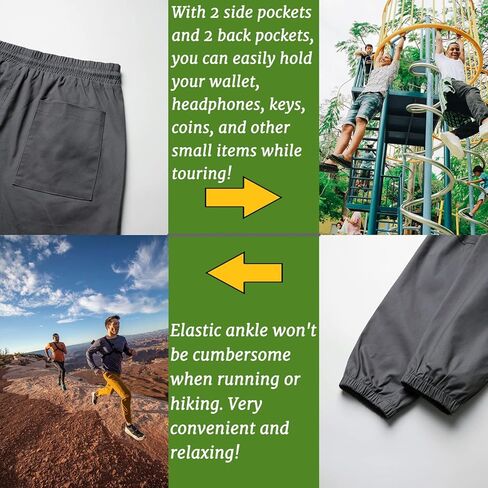 سراويل البضائع الرجالية للركض سراويل طويلة للمشي لمسافات طويلة من القطن للرجال ملابس غير رسمية في الهواء الطلق كرة السلة الرياضة رمادي L in Kuwait