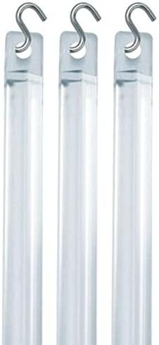 قضيب عصا مائلة صغيرة للنافذة بطول 91.44 سم - قضبان بديلة للستائر والظلال - خطاف على شكل حرف S، 3 قطع in Kuwait