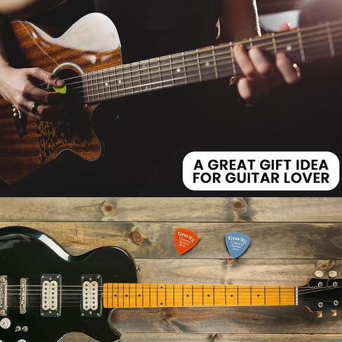 Gravity Guitar Picks - Acrylic | Classic Standard 1.5mm | 8 Color Assortment | Brighter, Louder, Faster in Saudi Arabia