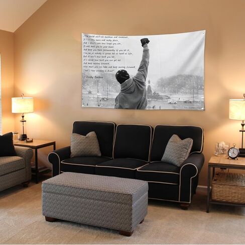 Rocky Flag 3X5Ft Funny Flag Sunshine and Rainbows Quote Motivational Inspirational Flags For College Dorm Room Man Cave Office Gym Dorm Wall Decor in Kuwait