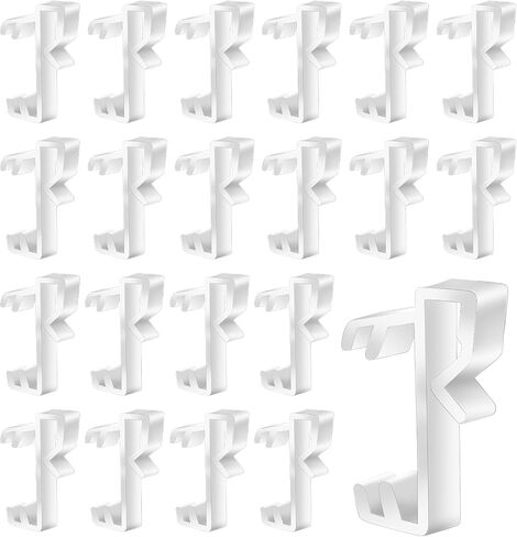 20 Pcs Blind Clips for Valance Blind Valance Plastic Blinds Valance Clips Plastic Valance Clips for Blinds 1 Inch Window Blind Clips Valance Clips White Vertical Blind Valance Clips in Saudi Arabia