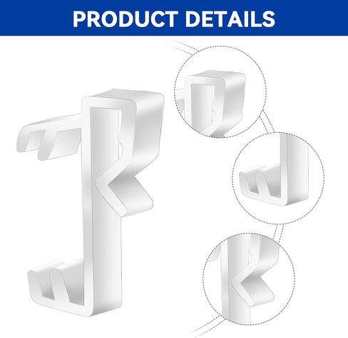 20 Pcs Blind Clips for Valance Blind Valance Plastic Blinds Valance Clips Plastic Valance Clips for Blinds 1 Inch Window Blind Clips Valance Clips White Vertical Blind Valance Clips in Saudi Arabia