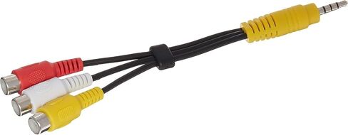 LG # EAD61273106 Composite Cable Adapter for Audio Video AV TV VCR Converts RCA Coaxial Connectors (Red/White/Yellow) to 3.5mm Plug in Saudi Arabia