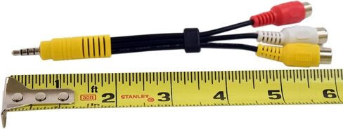 LG # EAD61273106 Composite Cable Adapter for Audio Video AV TV VCR Converts RCA Coaxial Connectors (Red/White/Yellow) to 3.5mm Plug in Saudi Arabia