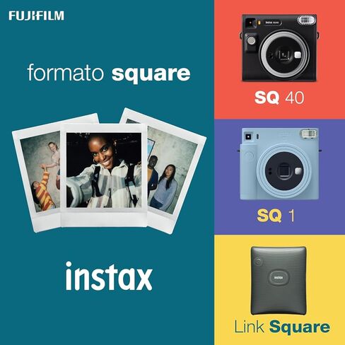 Fujifilm Instant Square Monochrome Film 20 Sheets + BluebirdSales Microfiber Cleaning Cloth for Instant Photography in Kuwait