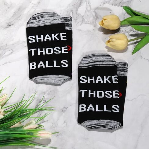 JXGZSO Funny Bingo Socks Shake Those Balls Socks Lucky Bingo Gift Bingo Game Lover Gift in Saudi Arabia