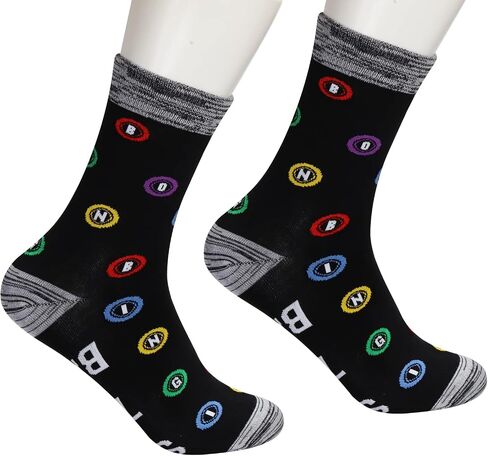 JXGZSO Funny Bingo Socks Shake Those Balls Socks Lucky Bingo Gift Bingo Game Lover Gift in Saudi Arabia
