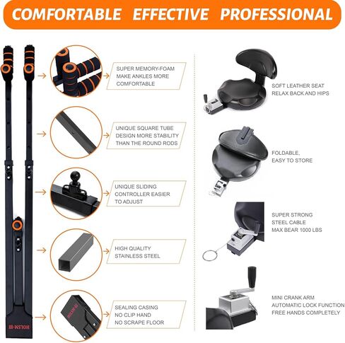 جهاز تمديد الساق، جهاز تمديد الساق - 3 قضبان ومقاعد ناعمة، حر اليدين وسهل الانزلاق - تسريع تدريب تقسيم الساق - مدرب تقسيم الساق، جهاز تقسيم، جهاز تمديد مقسم، جهاز تمديد الأربطة in Kuwait