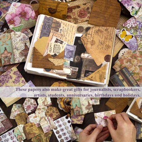 240 مجموعة من الأظرف الورقية المزخرفة العتيقة، VEINARDYL العتيقة ورقة هدية مغلف عملة مغلف بطاقة المعايدة مغلف سجل القصاصات ورقة الفن الحرفية للسفر مذكرات رصاصة المجلات الزفاف in Kuwait