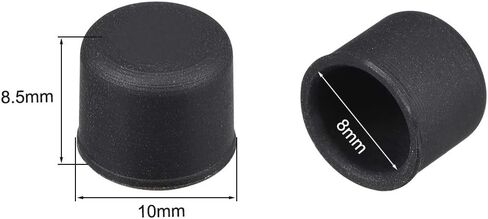 uxcell 10pcs RCA Silicone Port Protectors Cap Cover Anti Dust 8mm Dia Black in Saudi Arabia