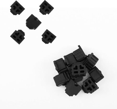 GINTOOYUN 50pcs RJ11 Silicone Anti Dust Cover Cap，RJ11 Female dust Cover Protector,Protect Telephone.switches,fax Machines, Optical Fiber Boxes and Other Equipment Port(Black) in Saudi Arabia