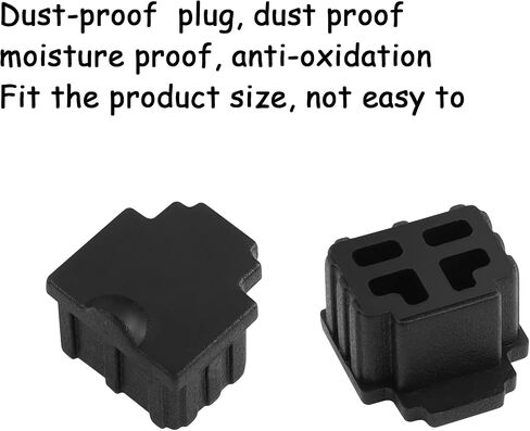 GINTOOYUN 50pcs RJ11 Silicone Anti Dust Cover Cap，RJ11 Female dust Cover Protector,Protect Telephone.switches,fax Machines, Optical Fiber Boxes and Other Equipment Port(Black) in Saudi Arabia