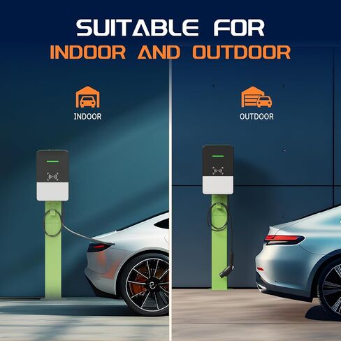 EVSE Wall Connector Pedestal for Tesla, Mounted EV Charging Station Stand, Electric Vehicle Charging Station EV Charger Pedestal Stand for Tesla Wall Connector Gen 2/3(Green) in Kuwait