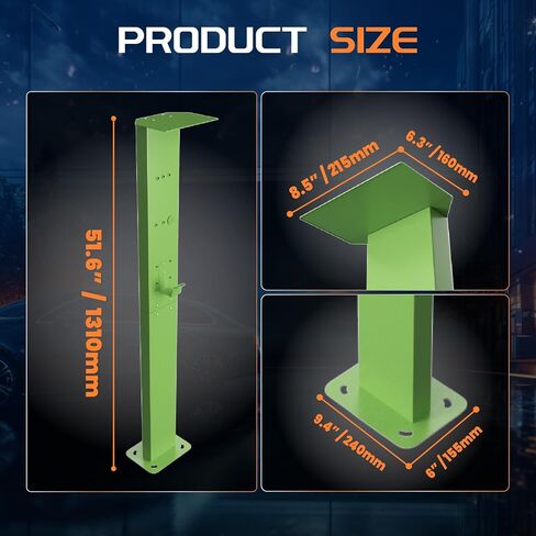 EVSE Wall Connector Pedestal for Tesla, Mounted EV Charging Station Stand, Electric Vehicle Charging Station EV Charger Pedestal Stand for Tesla Wall Connector Gen 2/3(Green) in Kuwait