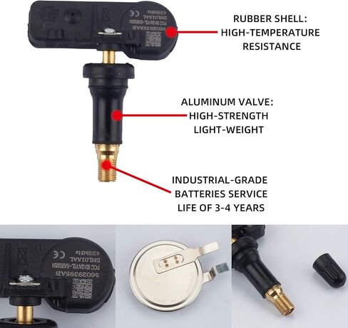 نظام مراقبة ضغط الإطارات بمستشعر TPMS من داسبيكان 433 ميجا هرتز متوافق مع 09-15 جيب 09-13 رام 09-17 كرايسلر 10-20 دودج 11-16 فيات OE# 56029398AA 56029398AB 56029400AB in Saudi Arabia