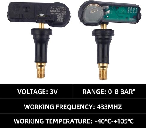 نظام مراقبة ضغط الإطارات بمستشعر TPMS من داسبيكان 433 ميجا هرتز متوافق مع 09-15 جيب 09-13 رام 09-17 كرايسلر 10-20 دودج 11-16 فيات OE# 56029398AA 56029398AB 56029400AB in Saudi Arabia