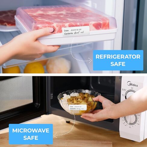 600-Piece Freezer Refrigerator Food Labels- 1" x 3" Removable Adhesive Blank Food Storage Containers Paper Labels Kitchen Stickers for Mason Jars Bottles Water Oil Resistant No Residue in Kuwait