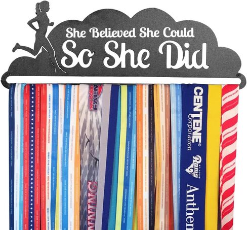 Gone For a Run | Runner's Race Medal Hanger | She Believed She Could in Saudi Arabia