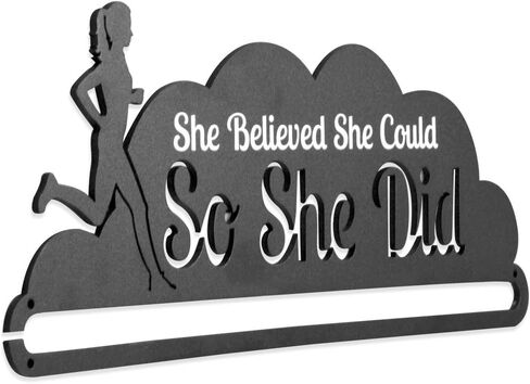Gone For a Run | Runner's Race Medal Hanger | She Believed She Could in Saudi Arabia