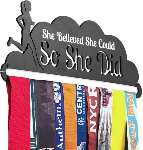 Gone For a Run | Runner's Race Medal Hanger | She Believed She Could in Saudi Arabia