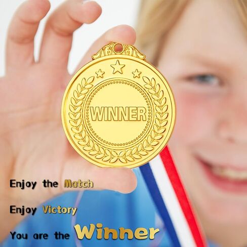 12pcs Gold Medals Sports Winner Awards Medals for Adult and Kids Competitions,Olympic Style Gold Prizes with Neck Ribbon for Football,Basketball,and Baseball Games,2Inch in Saudi Arabia