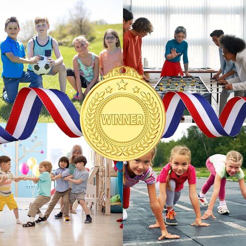 12pcs Gold Medals Sports Winner Awards Medals for Adult and Kids Competitions,Olympic Style Gold Prizes with Neck Ribbon for Football,Basketball,and Baseball Games,2Inch in Saudi Arabia