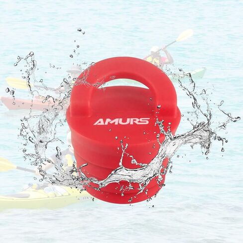 12 قطعة من قوابس الكاياك سكوبر، سدادة فتحات التصريف مع مقبض من السيليكون، سدادات كاياك عالمية للجلوس على قمة قارب الكاياك (أحمر) in Kuwait