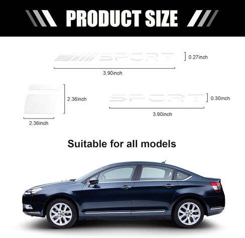14 PCS Car Decal Stickers, Sport Logo Car Rear Stickers & Mirror Decals, Auto Wheel Reflective Personality Stripes, Sport Emblem Wheel Rim Decor Stickers for All Vehicles (Red) in Saudi Arabia